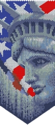 Lady Liberty face pattern
